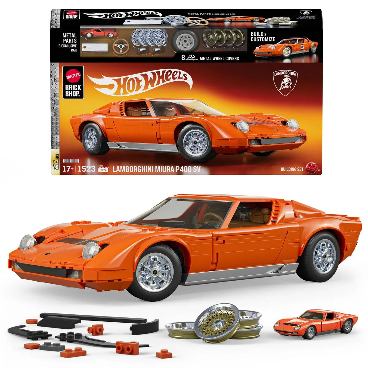 Mattel Boutique de briques Hot Wheels™ ’71 Lamborghini™ Miura P400 SV (JHF61) - prix | Brick Broker