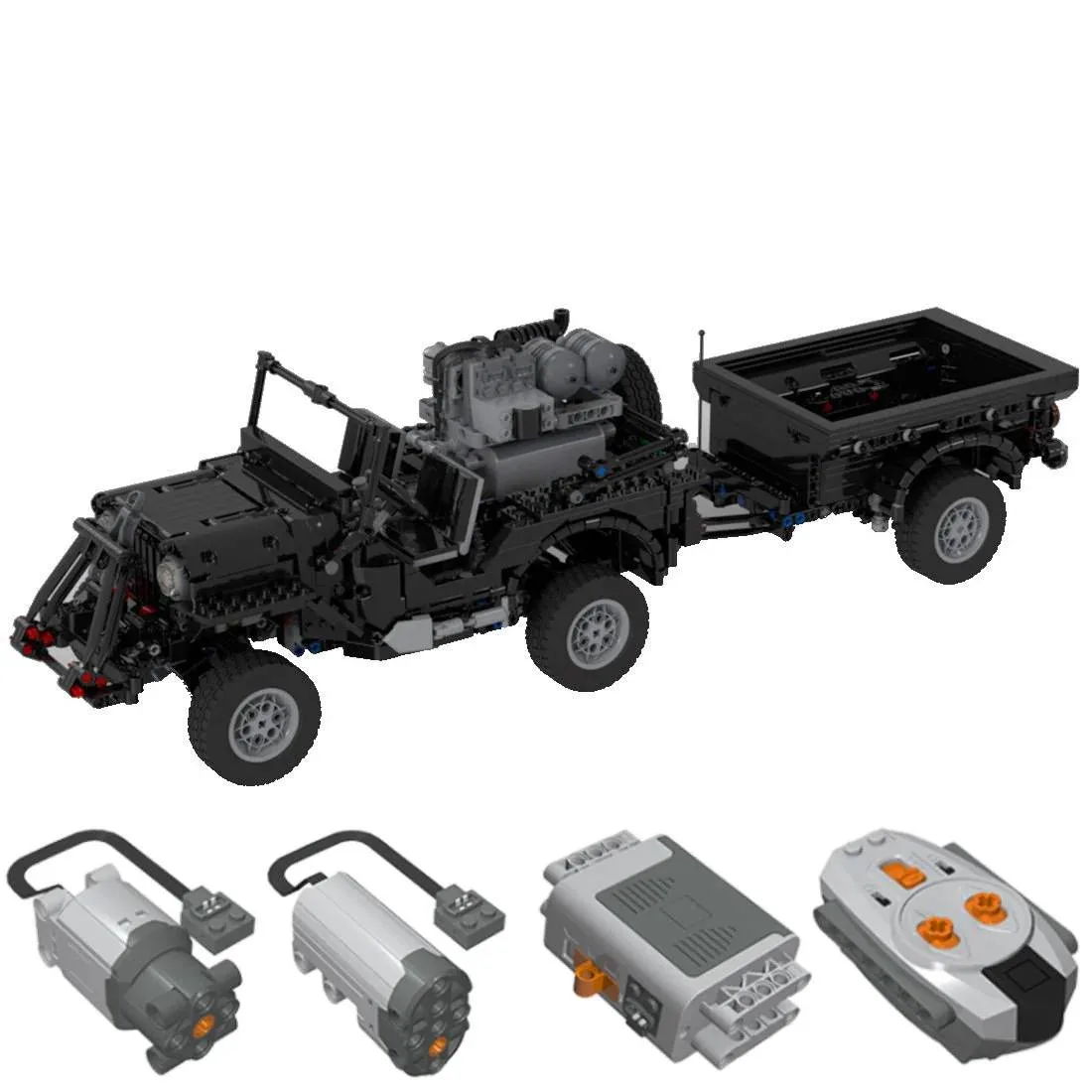 LesDiy Modèle de remorque de tout-terrain militaire version militaire (LESDIY-3367763) - prix | Brick Broker