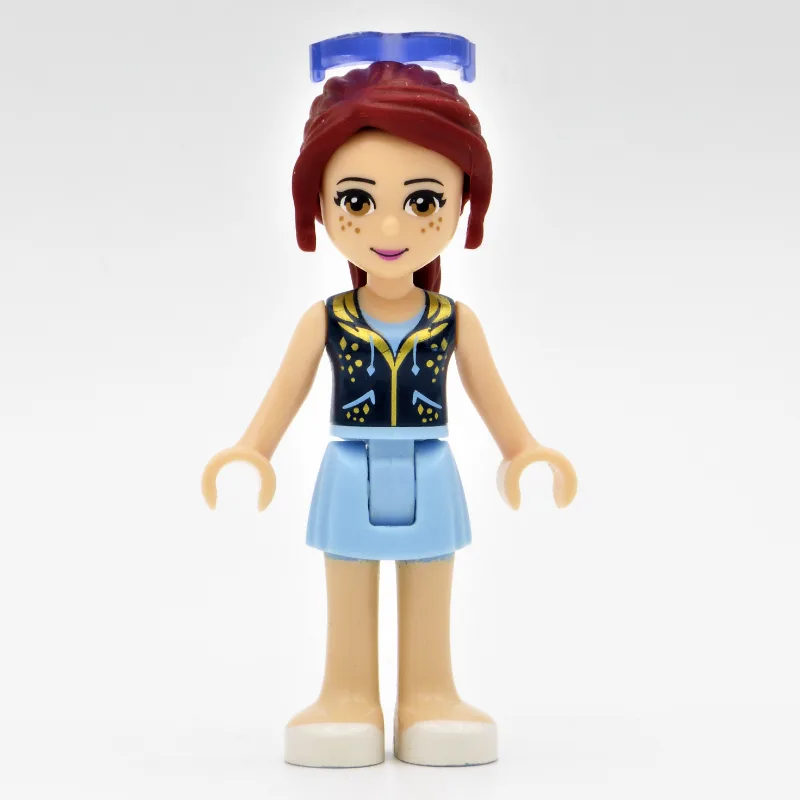 Mia - Dark Blue Vest, Bright Light Blue Skirt — minifigurine LEGO | Brick Broker