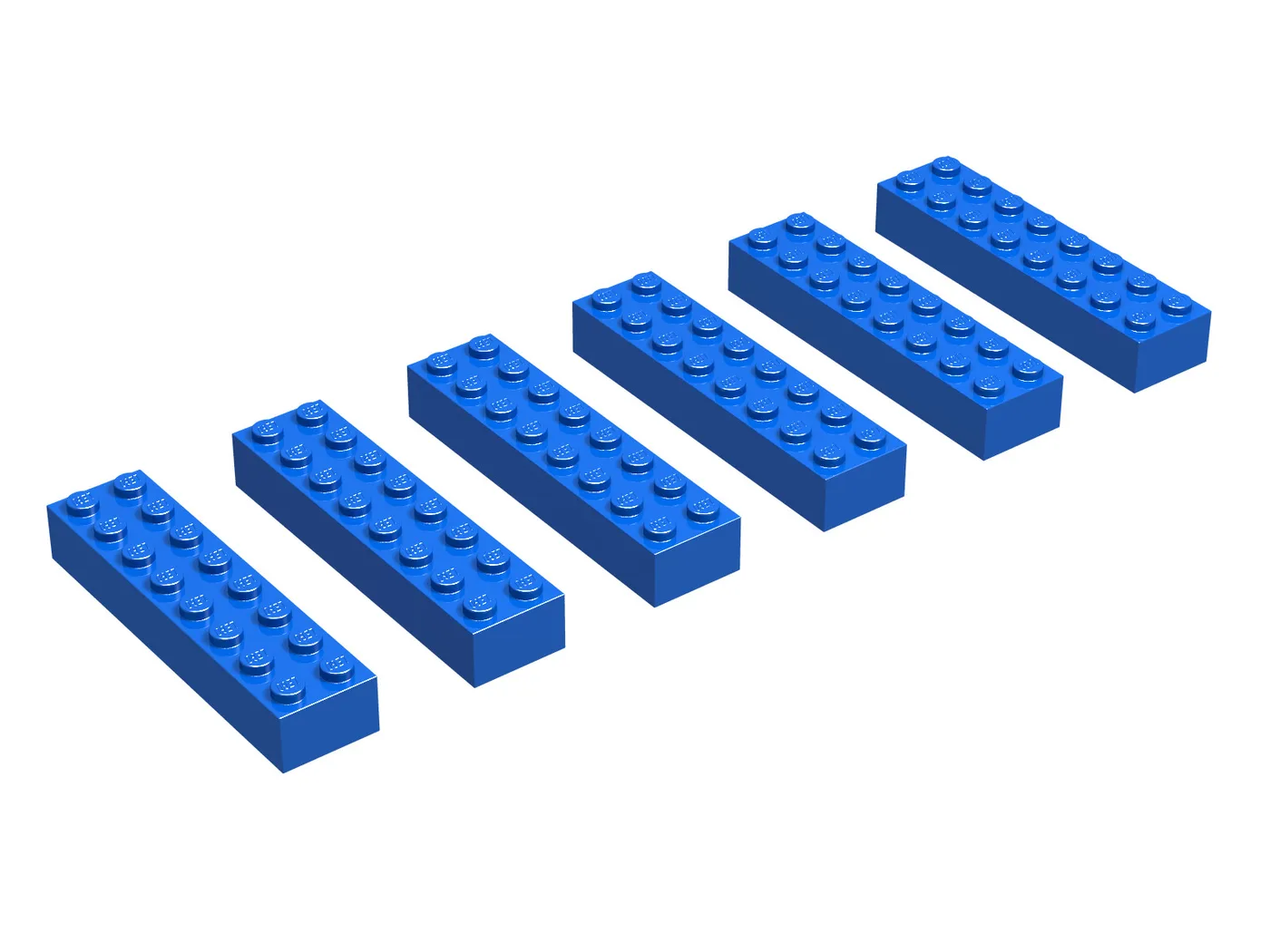 LEGO Briques 2 x 8, Bleues (EUR/UK/AUS) (215-2B) - prix | Brick Broker