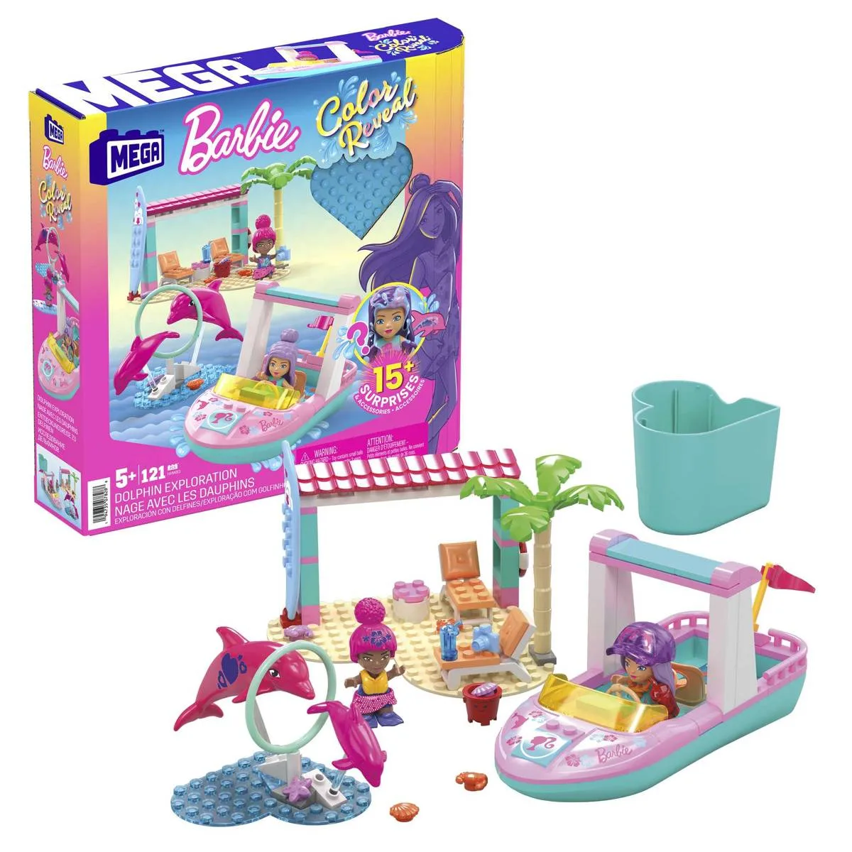 Mattel MEGA Barbie Color Reveal Aventure Dauphin (HHW83) - prix | Brick Broker