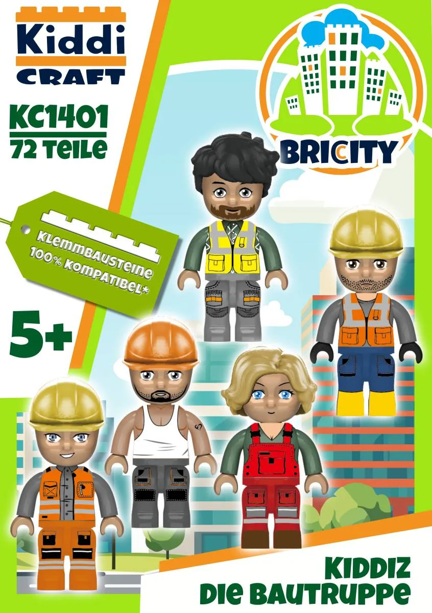 Kiddicraft Pack de figurines - Équipe de construction (KID-KC1401) - prix | Brick Broker