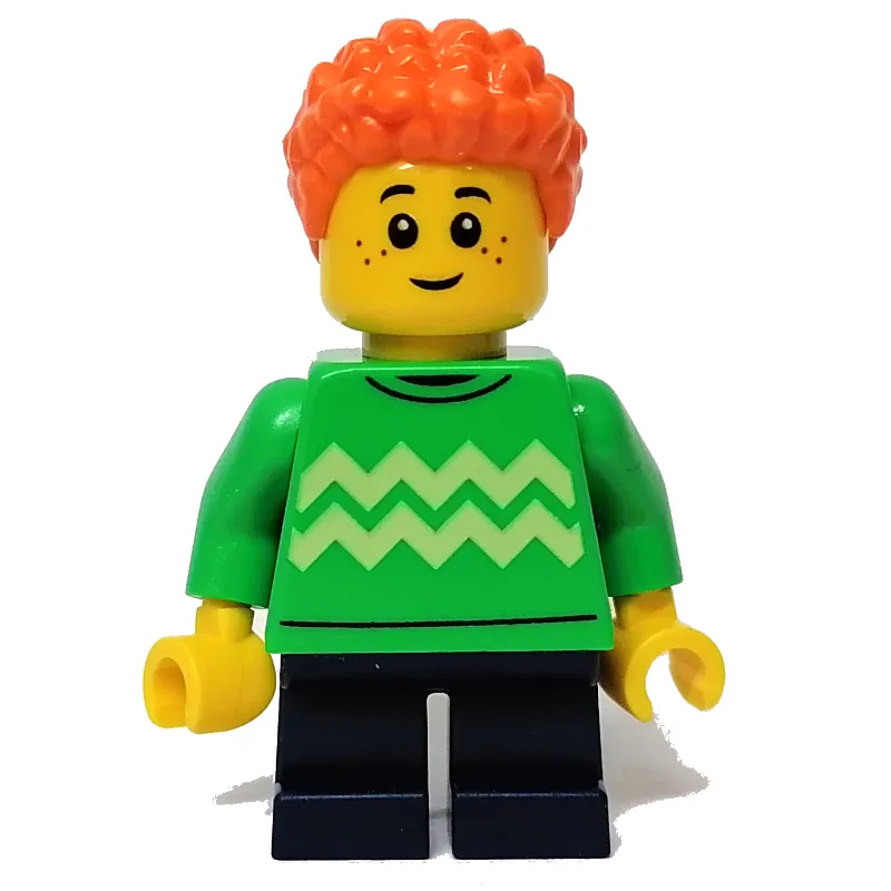 Boy, Green Sweater, Orange Hair — dans quels sets LEGO ? (fig-012039) | Brick Broker