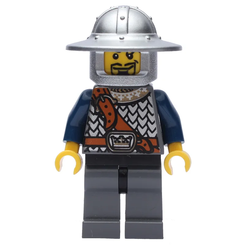 Knight, Dark Blue, Wide Brim Helmet, Goatee B… — minifigurine LEGO | Brick Broker