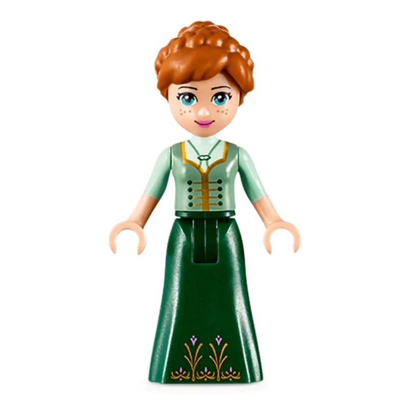Anna - Sand Green and Dark Green Dress, Close… — minifigurine LEGO | Brick Broker