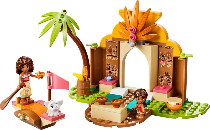 LEGO 43282 Maison de village et pirogue de Vaiana - prix | Brick Broker