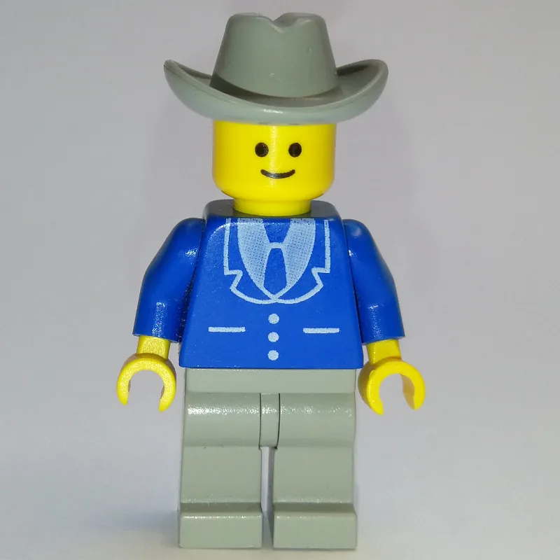 Man, Blue Jacket with Tie and Three Buttons,… — minifigurine LEGO | Brick Broker