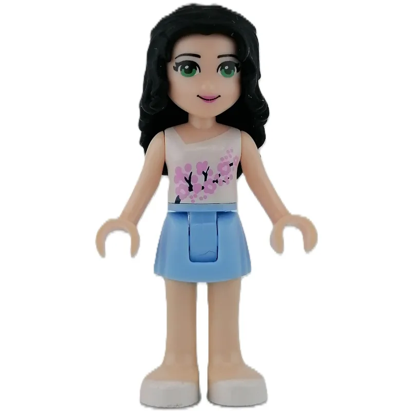 Emma - White Top, Bright Light Blue Skirt — minifigurine LEGO | Brick Broker