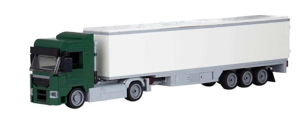 BlueBrixx Camion d'Augsbourg à 2 essieux avec valise à 3 essieux vert foncé (BB-102846) - prix | Brick Broker