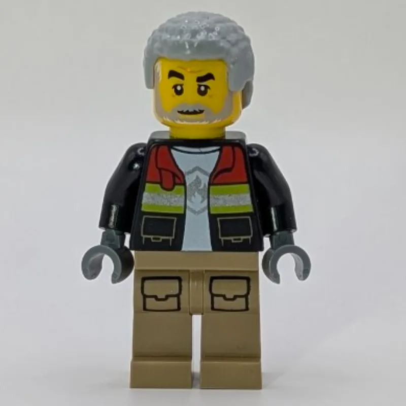 Firefighter, Open Jacket, Dark Tan Legs, Ligh… — minifigurine LEGO | Brick Broker