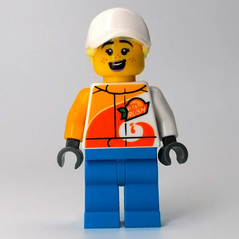 Stunt Rider, White Race Jacket, Dark Azure Le… — minifigurine LEGO | Brick Broker