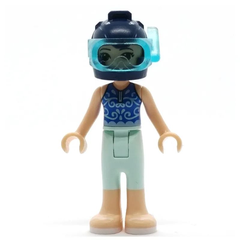 Emma - Dark Blue Top, Light Aqua Trousers — minifigurine LEGO | Brick Broker