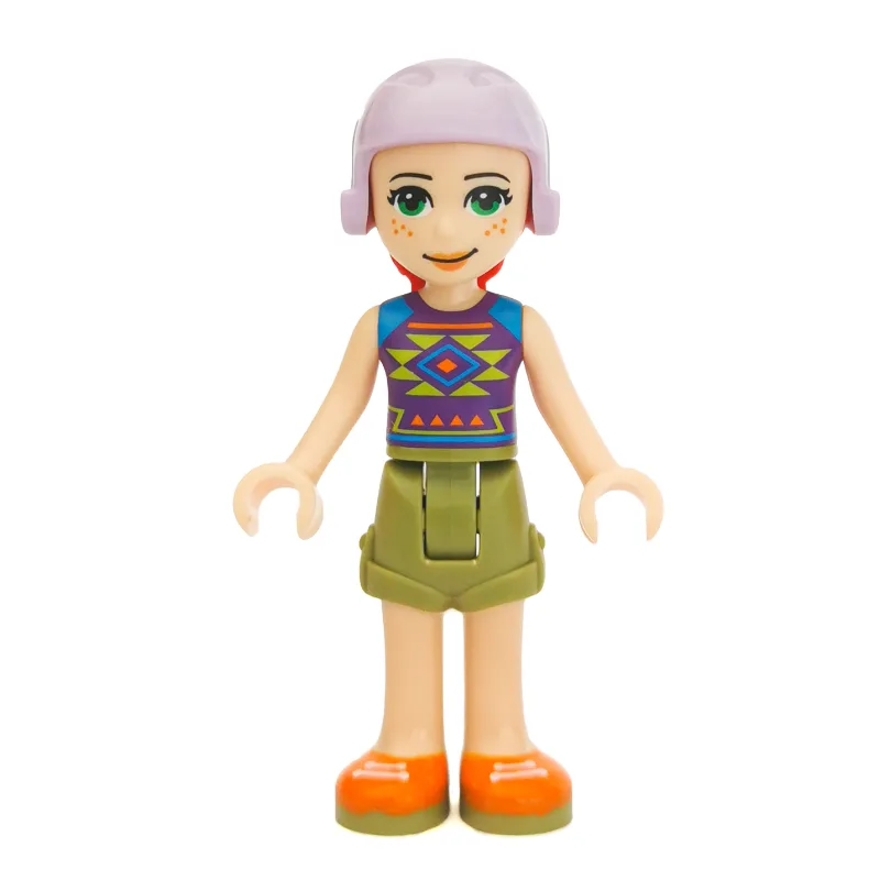 Mia - Dark Purple Top, Olive Green Skirt, Lav… — minifigurine LEGO | Brick Broker