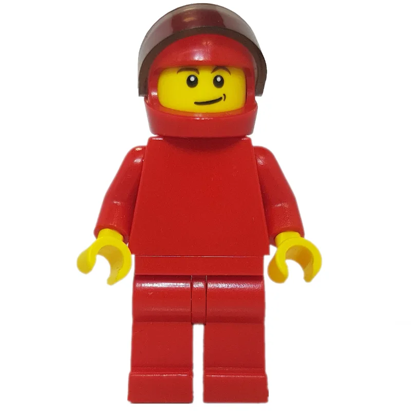 Pit Crew, Red Torso, Red Legs, Red Helmet, Fe… — minifigurine LEGO | Brick Broker
