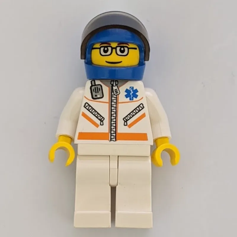 Paramedic, White Jacket with Zipper, Radio an… — minifigurine LEGO | Brick Broker