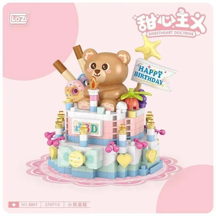 LOZ Gâteau d'anniversaire ours (LOZ-8807) - prix | Brick Broker