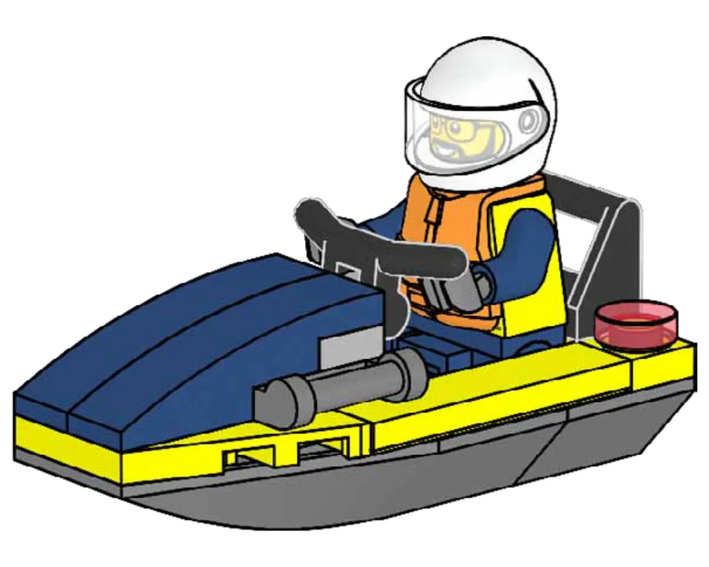 LEGO 952408 Policier avec jet-boat - prix | Brick Broker