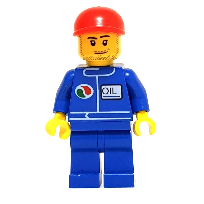 Racer, Blue Jumpsuit with Octan Logo, Red Cap… — minifigurine LEGO | Brick Broker