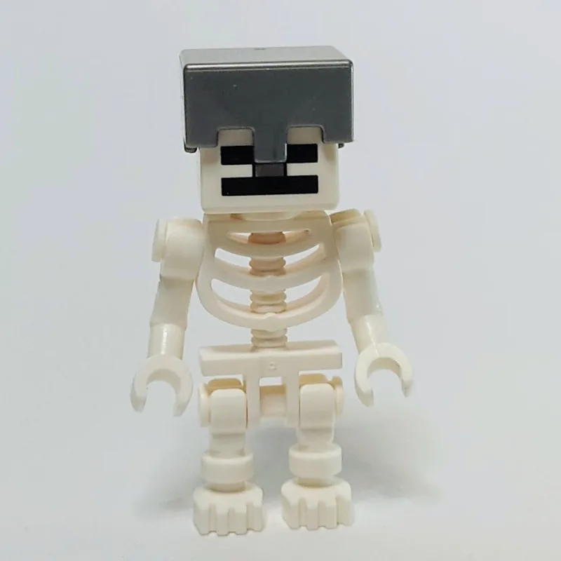 Skeleton, Square Skull, Flat Silver Helmet — minifigurine LEGO | Brick Broker