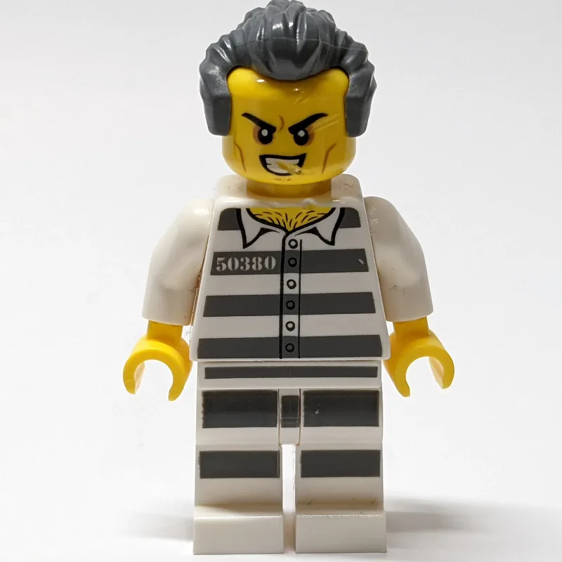 Criminal Tony "T" Colorado, Prison Shirt with… — minifigurine LEGO | Brick Broker