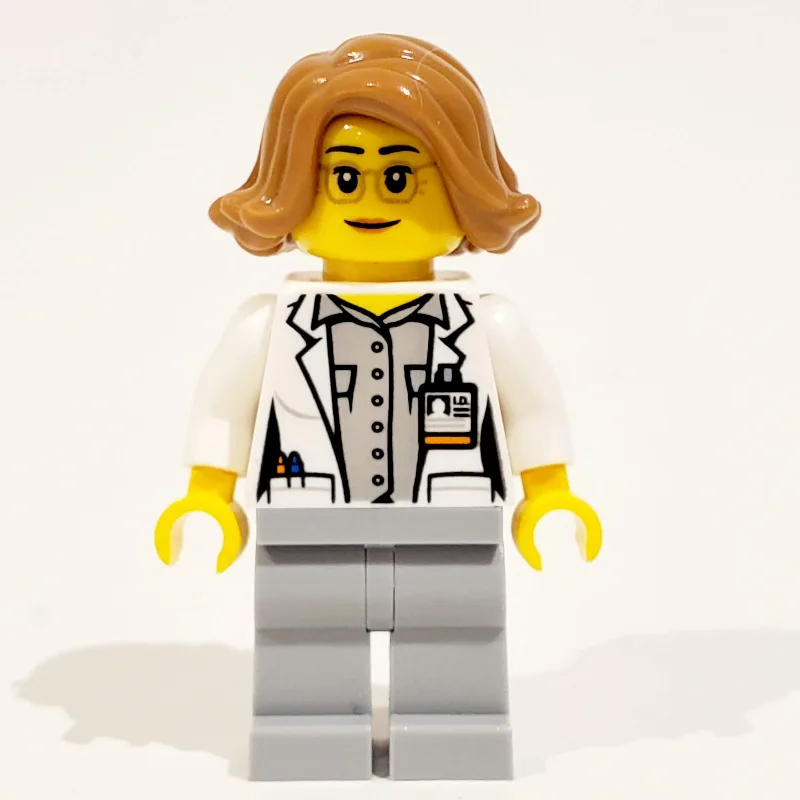 Scientist - White Torso, Labcoat, Light Bluis… — minifigurine LEGO | Brick Broker