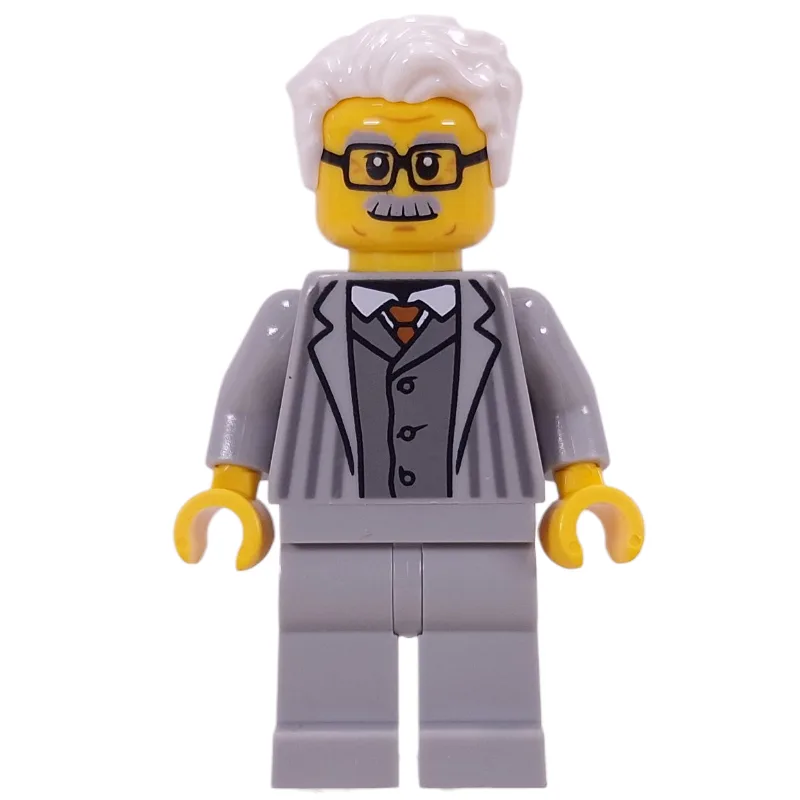 Grandpa, Light Bluish Grey Suit, White Hair — minifigurine LEGO | Brick Broker