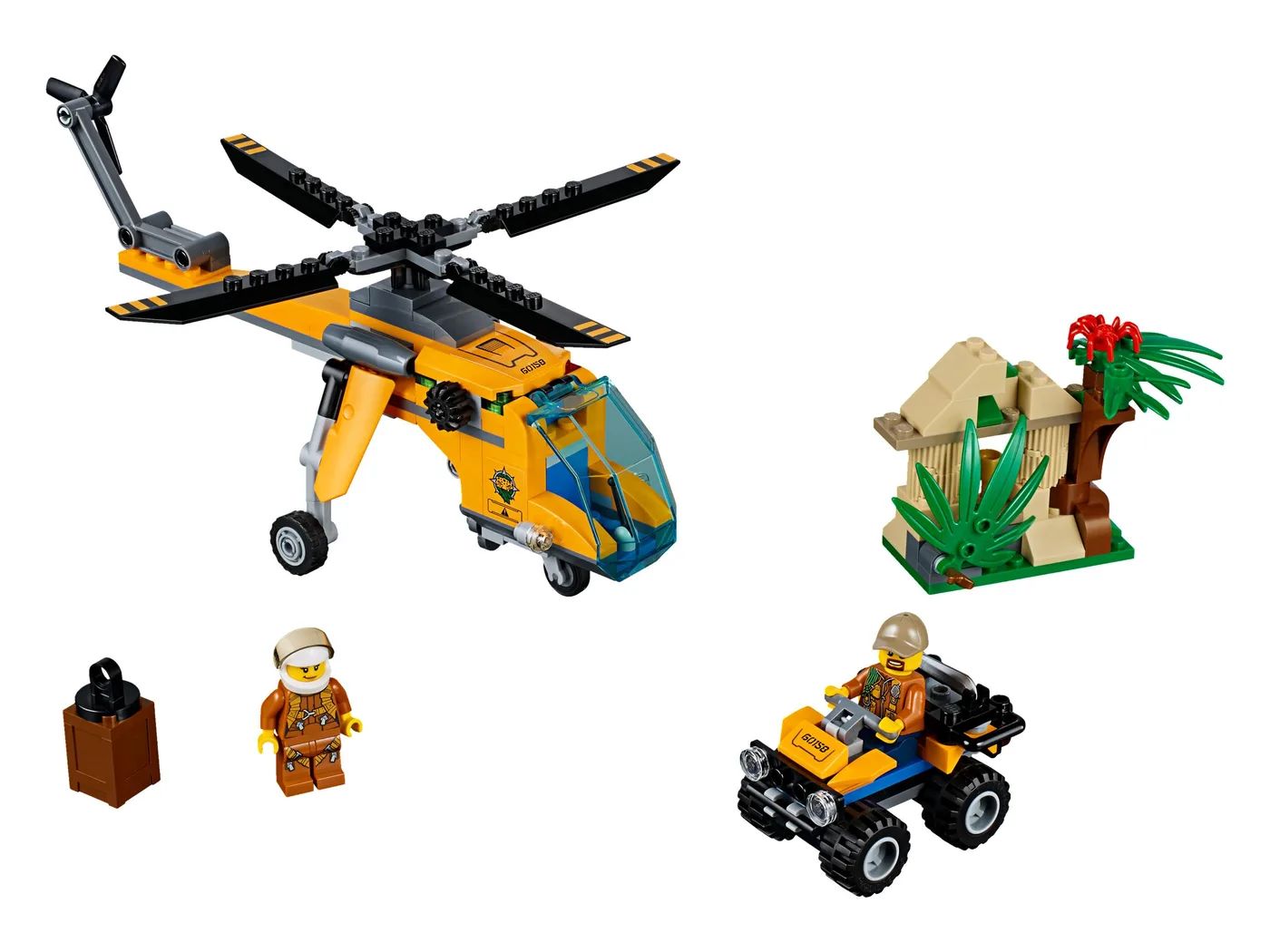 LEGO 60158 Hélicoptère de transport en jungle - prix | Brick Broker