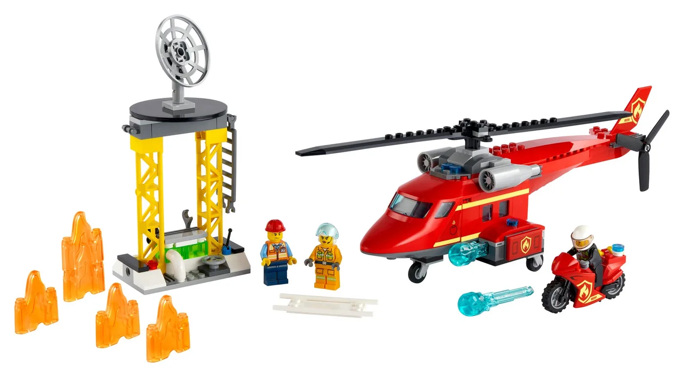 LEGO 60281 Hélicoptère de Sauvetage Incendie - prix | Brick Broker