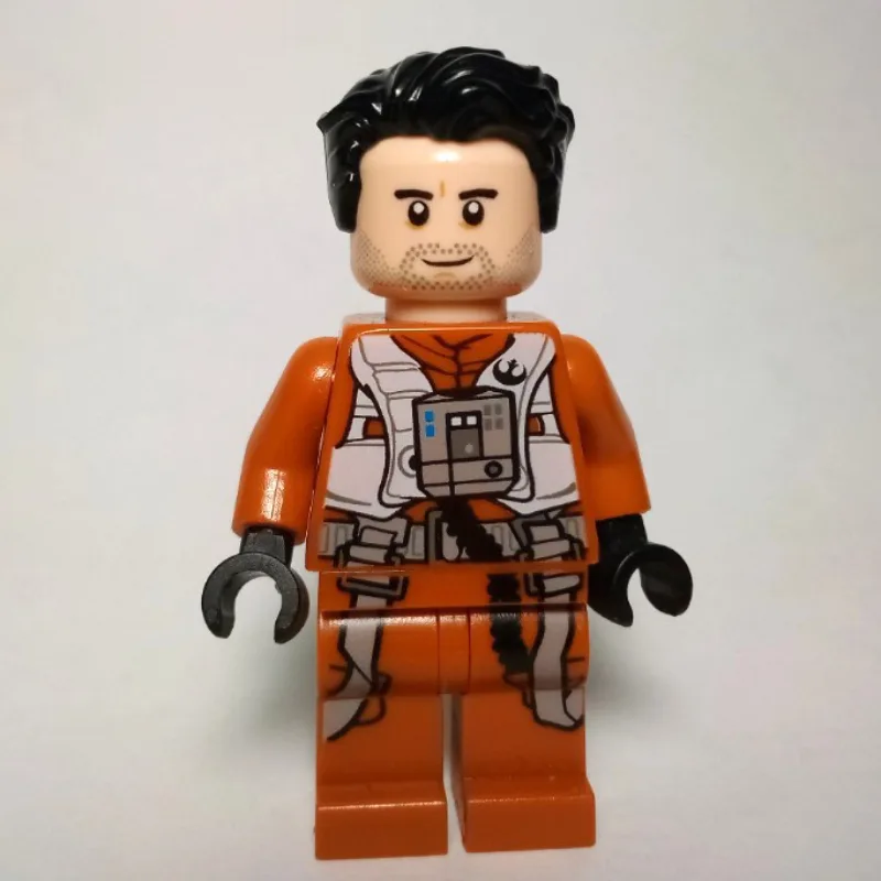 Poe Dameron, Dark Orange Pilot Outfit, Hair — minifigurine LEGO | Brick Broker