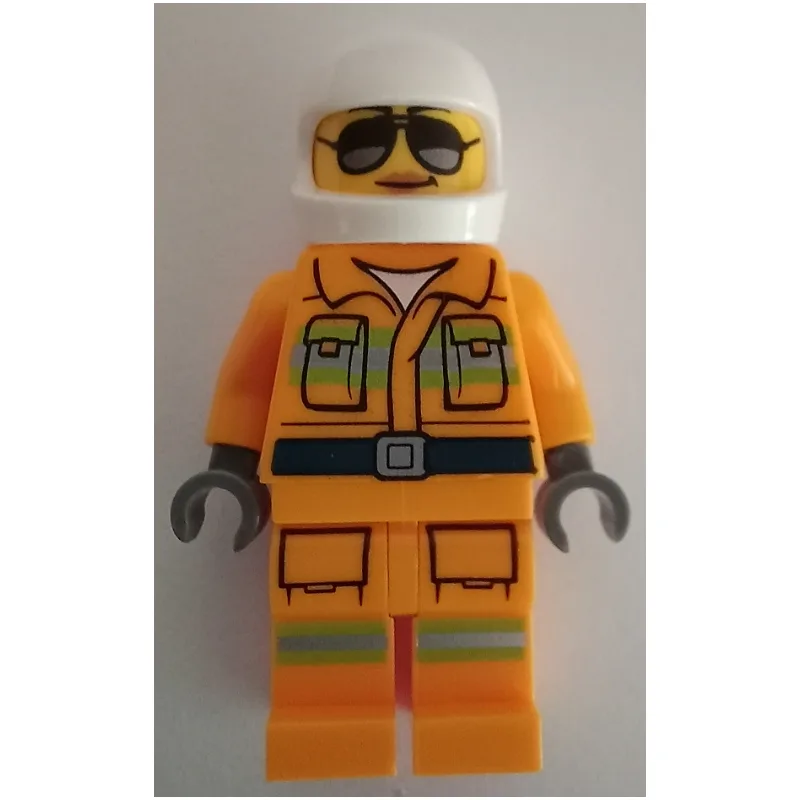 Firefighter, Bright Light Orange Fire Suit, S… — minifigurine LEGO | Brick Broker