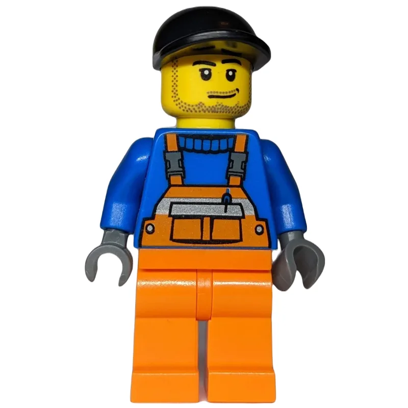 Ground Crew, Orange Overalls over Blue Sweate… — minifigurine LEGO | Brick Broker