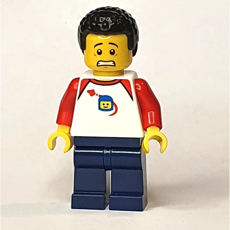 White Torso, Dark Blue Legs, Black Hair — minifigurine LEGO | Brick Broker