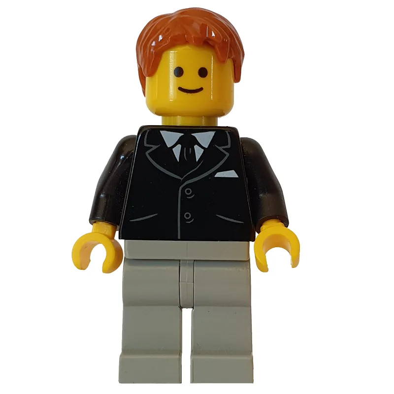Black Torso Jacket, Light Bluish Gray Legs, D… — minifigurine LEGO | Brick Broker