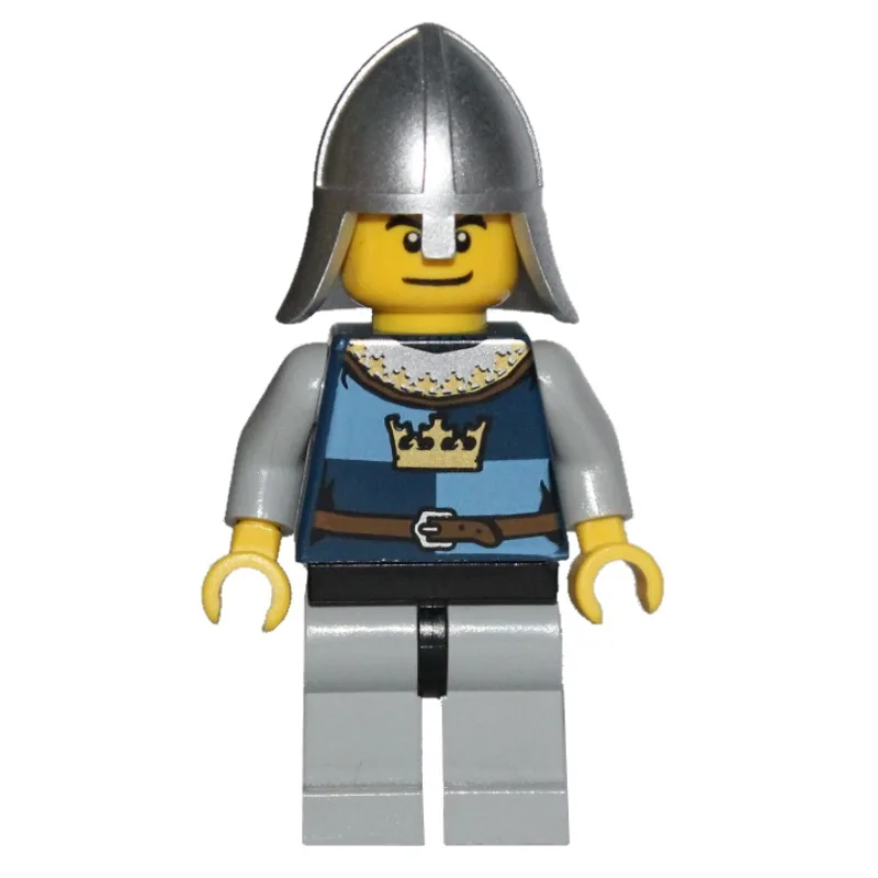 Knight, Dark Blue, Helmet, Happy / Scared — minifigurine LEGO | Brick Broker