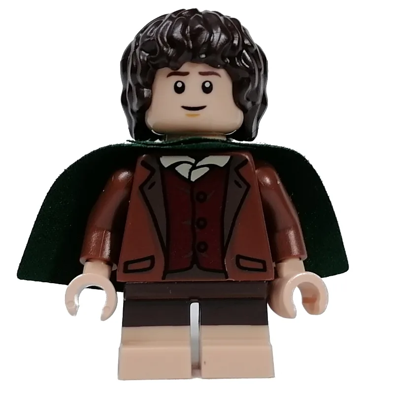 Frodo  - Dark Green Cape, Reddish Brown Torso — minifigurine LEGO | Brick Broker