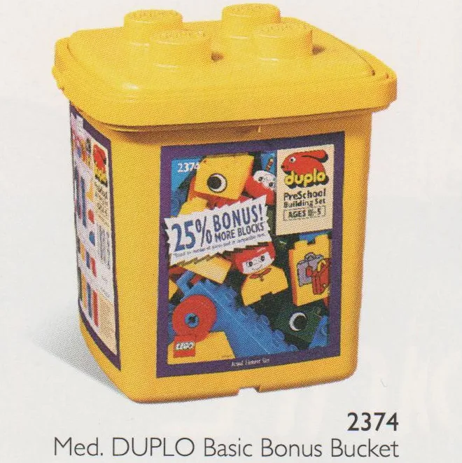 LEGO 2374 Seau Bonus DUPLO basique moyen - prix | Brick Broker