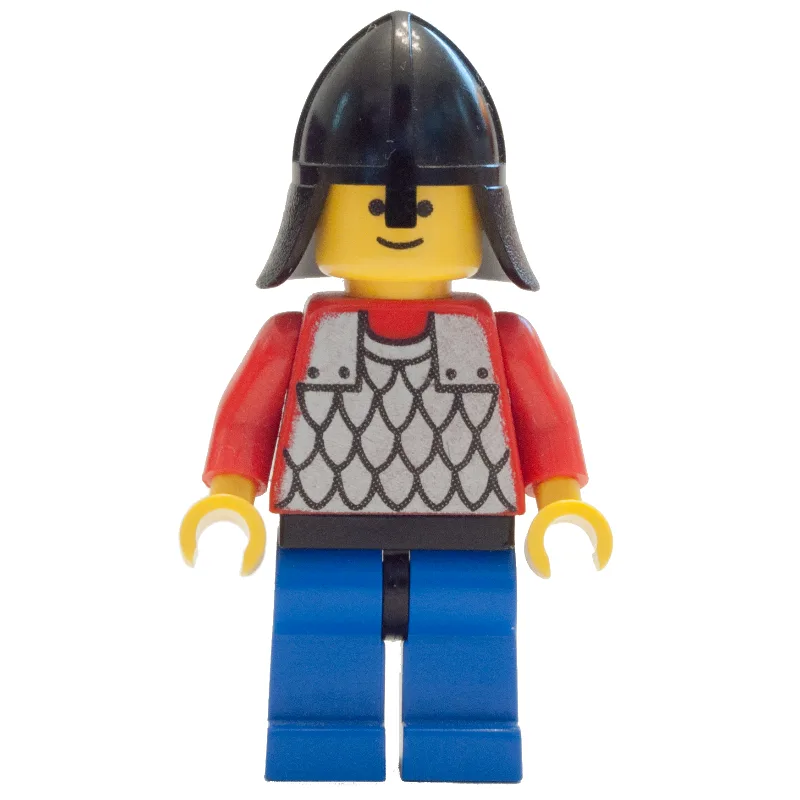 Knight (Scale Mail on Red) - Red Arms, Blue L… — minifigurine LEGO | Brick Broker