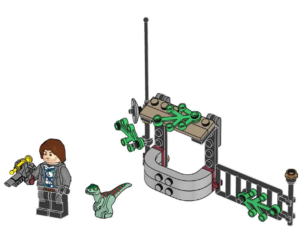 LEGO 122224 Rainn Delacourt avec Raptor - prix | Brick Broker
