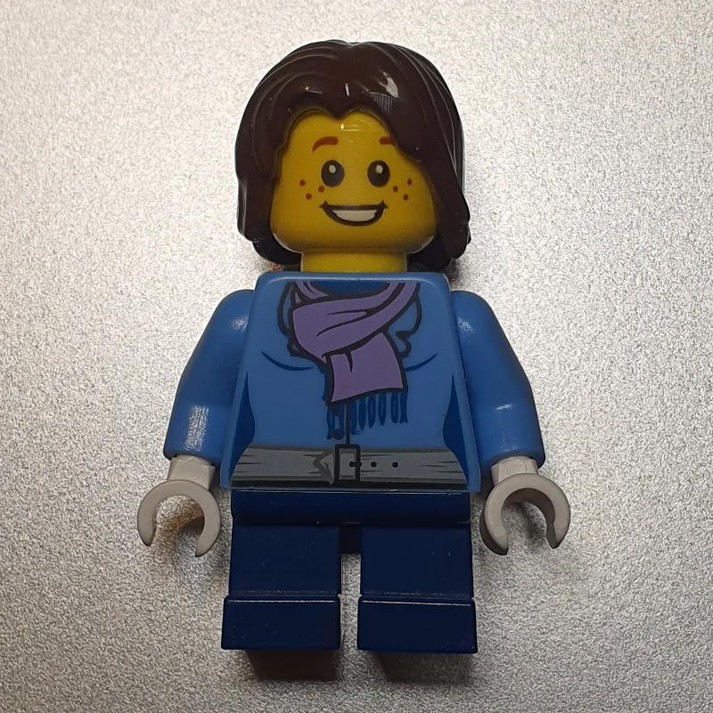 Girl, Medium Blue Jacket with Medium Lavender… — minifigurine LEGO | Brick Broker