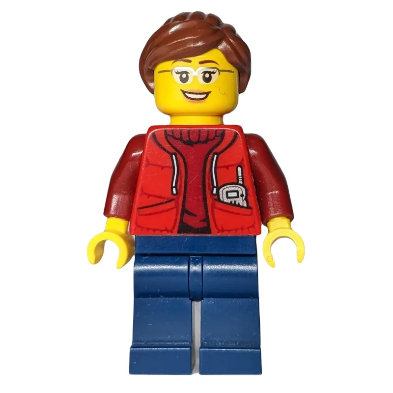 Marine Explorer, Woman, Open Red Jacket over… — minifigurine LEGO | Brick Broker