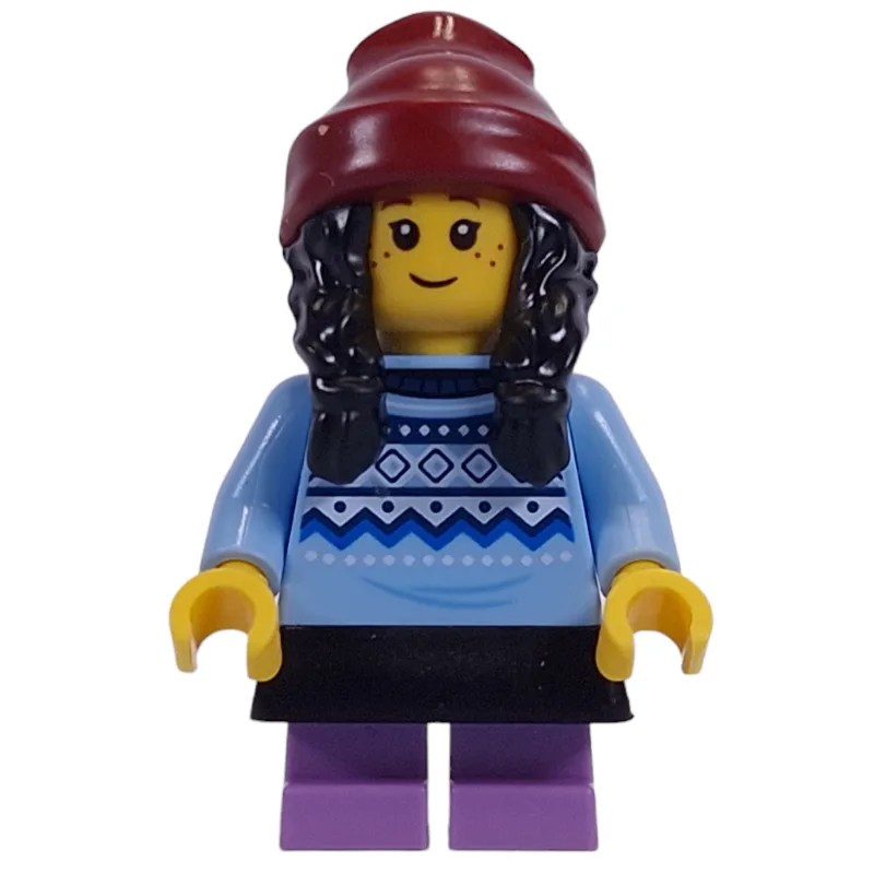 Kid, Bright Light Blue Torso, Black Dress, Me… — minifigurine LEGO | Brick Broker