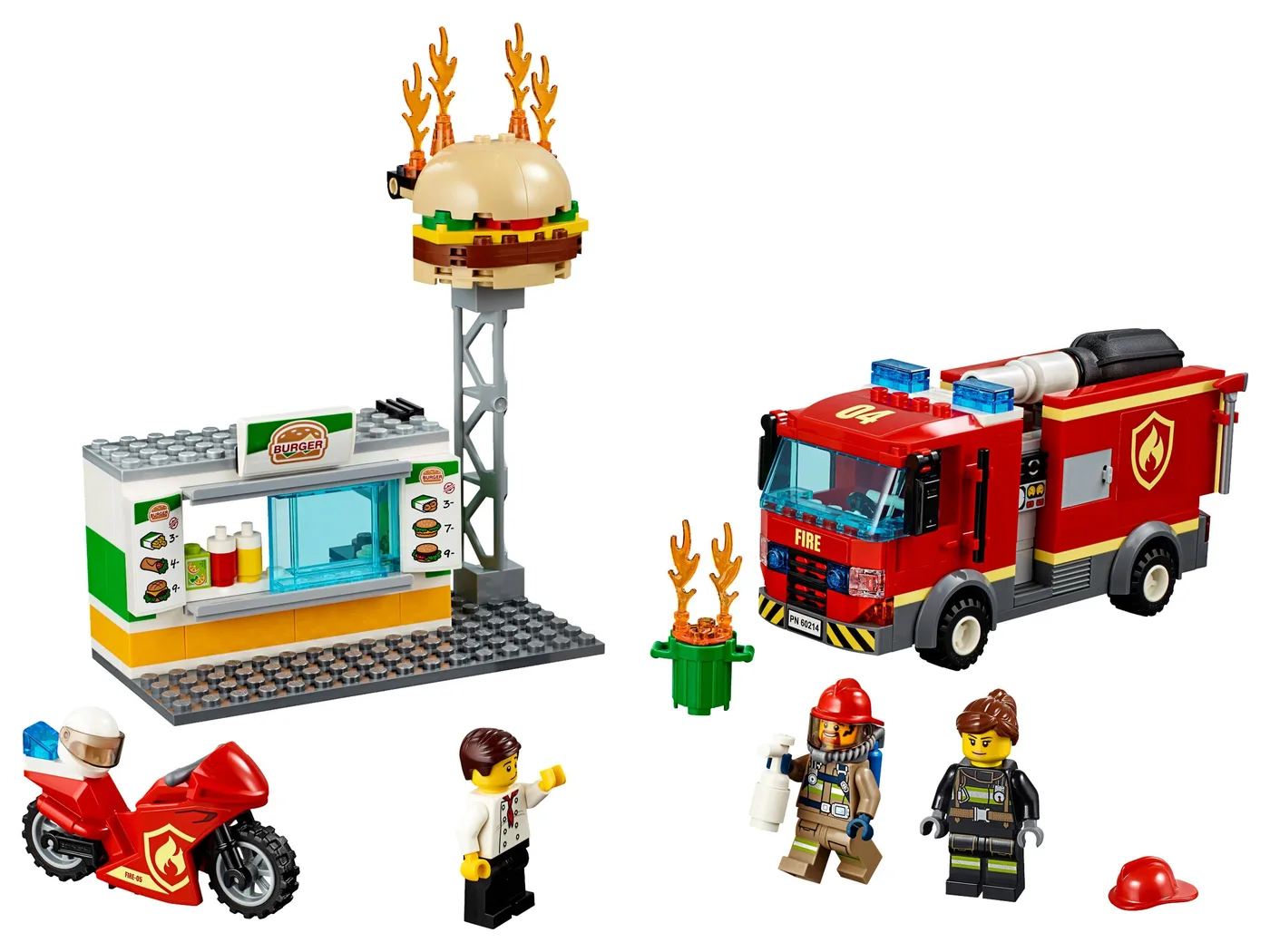 LEGO 60214 Sauvetage Incendie du Bar à Burgers - prix | Brick Broker