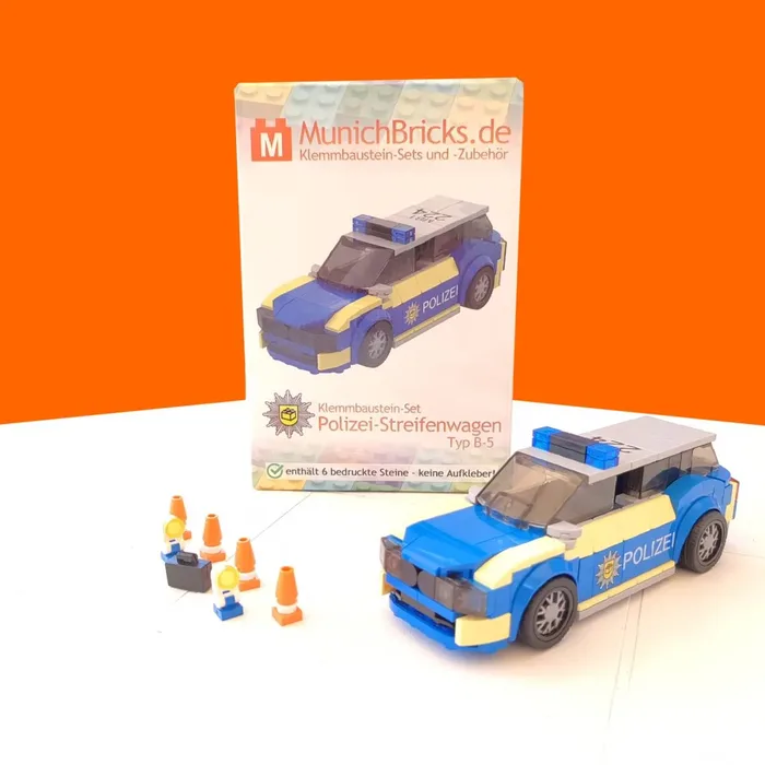 MunichBricks Voiture de patrouille de police B-5 (MBE-BCS-POL-B5) - prix | Brick Broker