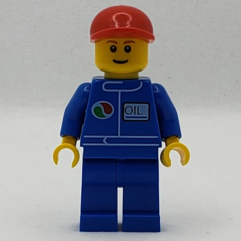 Mechanic, Blue Jumpsuit with Octan Logo, Red… — minifigurine LEGO | Brick Broker