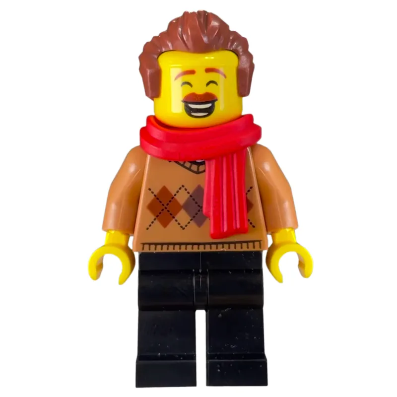Man, Medium Nougat Sweater, Red Scarf — dans quels sets LEGO ? (fig-011799) | Brick Broker