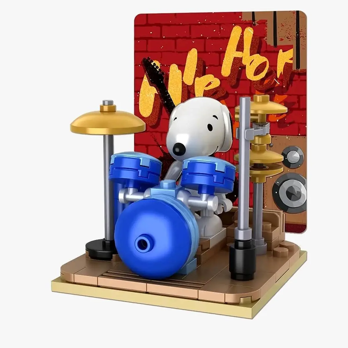 BlueBrixx Snoopy jouant de la batterie (BB-107361) - prix | Brick Broker