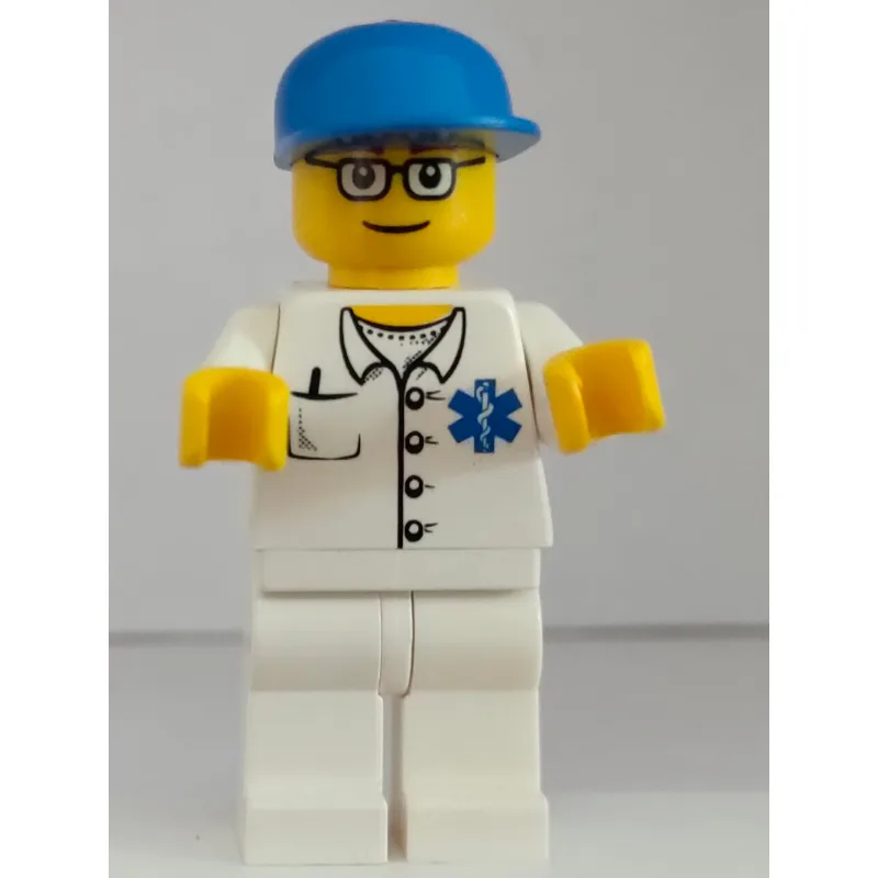 Doctor, White Shirt with Star of Life Logo, B… — minifigurine LEGO | Brick Broker