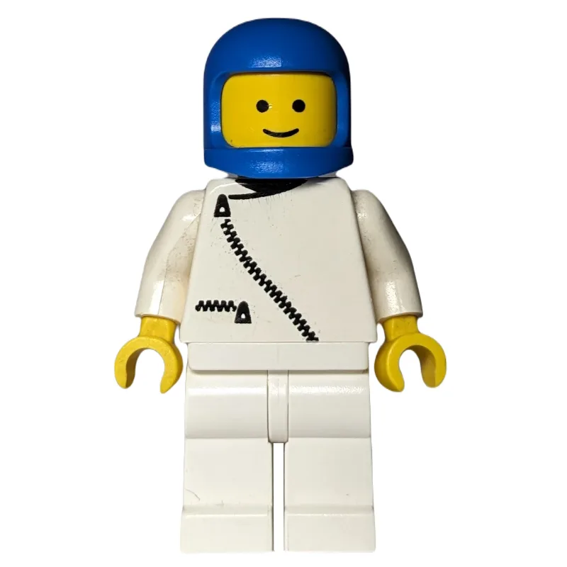Man, White Jacket with Zipper, White Legs, Bl… — minifigurine LEGO | Brick Broker