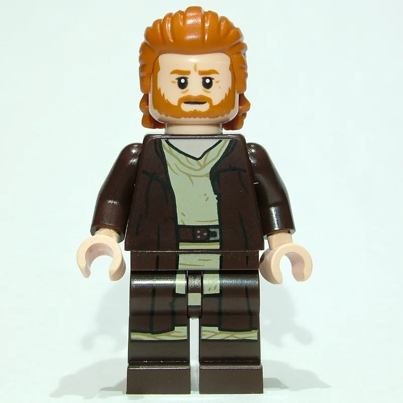 Obi-Wan Kenobi - Dark Brown Robe, Long Hair — minifigurine LEGO | Brick Broker