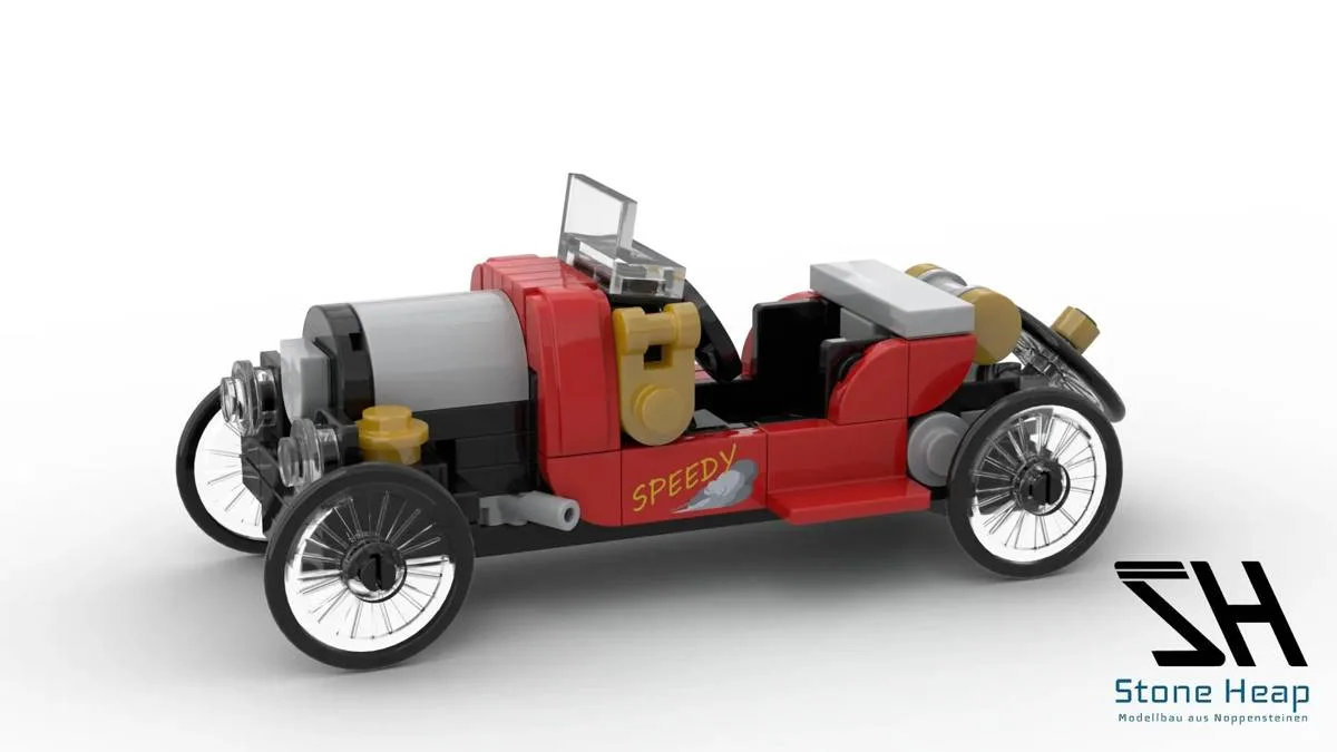 Stone Heap Voiture de sport rouge - Petits classiques (SH-2004) - prix | Brick Broker